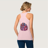 Boho Bloemen Power Grafiek Tanktop (Volledige Achterkant)