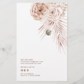 Boho bloemen prijslijst flyer (Achterkant)