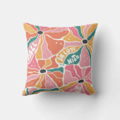 Boho Bloemen Quotes Baby Shower Kussen (Achterkant)