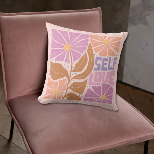 Boho Bloemen Roze Botanische Bevestiging Kussen