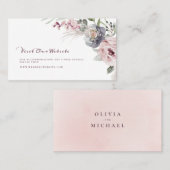 Boho bloemen rustieke bruiloft website Invoegen ka Plaatskaartje (Voorkant / Achterkant)