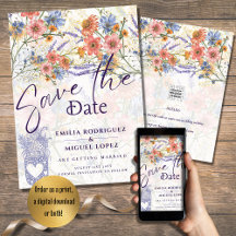 Boho Bloemen SAVE THE DATE
