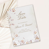 Boho Bloemen Save The Date Kaart