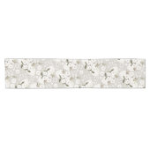 Boho Bloemen Tafelloper Neutraal Witte Bloesems (Horizontaal)