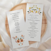 Boho Bloemen Trouwceremonie Programma