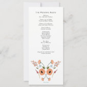  Boho Bloemen Trouwceremonie Programma (Achterkant)