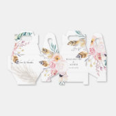 Boho Bloemen Veren & Water bruiloft Bedankdoosjes (Uitgevouwen)