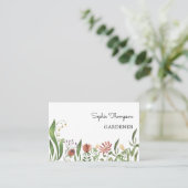 Boho  bloemen visitekaartje (Staand voorkant)