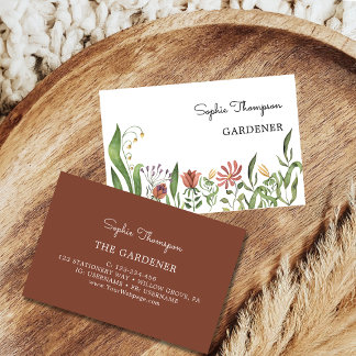 Boho  bloemen visitekaartje