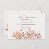 Boho bloemen volwassen Verjaardag Bedankkaart (Voorkant / Achterkant)