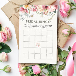 Boho Bloemen Vrijgezellenfeest Bruids Bingo