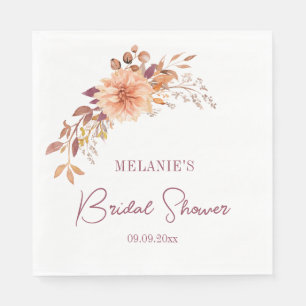 Boho Bloemen Vrijgezellenfeest Papier Servet