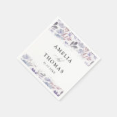 Boho Bloemen Waterverf Patroon Bruiloft Servet (Hoek)