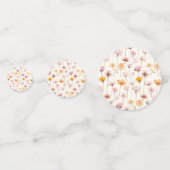 Boho Bloemen Waterverf Wildbloemen Afstuderen Confetti (Voorkanten)