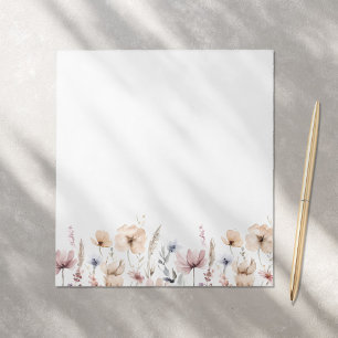 Boho Bloemen Waterverf Wildflower Notitieblok