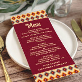 Boho Bloemen Westerne bruiloft Menu