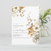 Boho Bloemen Wildbloemen Pensioenfeest Kaart (Staand voorkant)