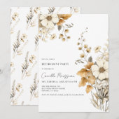 Boho Bloemen Wildbloemen Pensioenfeest Kaart (Voorkant / Achterkant)