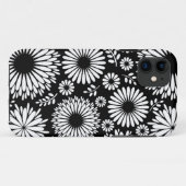 Boho bloemen Zwart en wit vector bloempatroon Case-Mate iPhone Case (Achterkant (horizontaal))