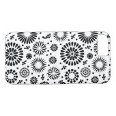 Boho bloemen Zwart en wit vector bloempatroon Case-Mate iPhone Case (Achterkant (Horizontaal))