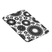 Boho bloemen Zwart en wit vector bloempatroon Magneet (Rechterzijde)