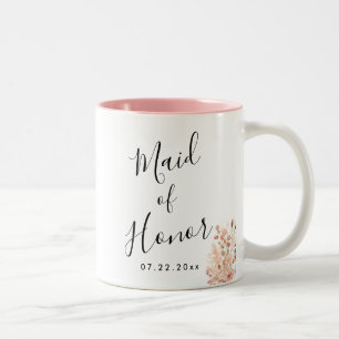 Boho Bloemenbruiloft Tweekleurige Koffiemok