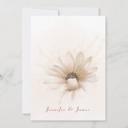 Boho bloemenbruiloft uitnodiging Save the Date (Achterkant)