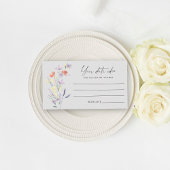 Boho bloemendate nacht ideeën \ Date jar Informatiekaartje