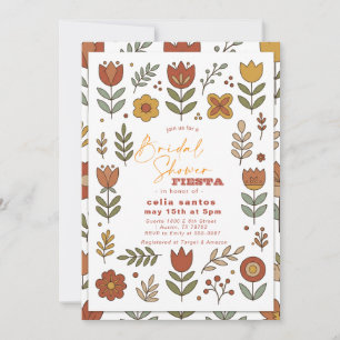 Boho Bloemenfeest Bruidsbruiloft Uitnodiging