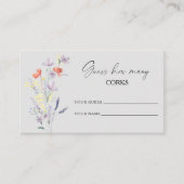 Boho bloemengissing hoeveel kurken bruidsfeest spe informatiekaartje (Voorkant)