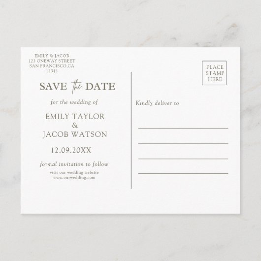 Boho bloemenkrans Save the date Briefkaart (Achterkant)