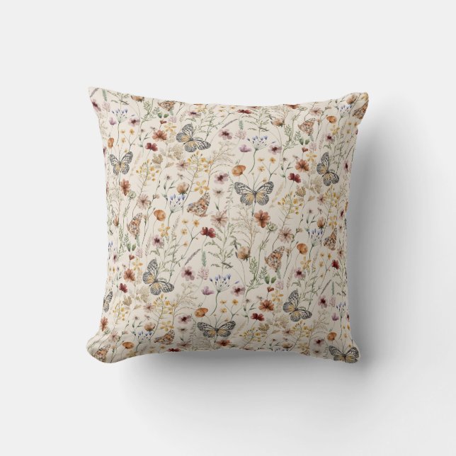 Boho bloemenkussen kussen (Voorkant)