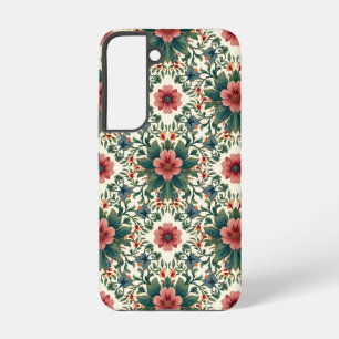 Boho Bloemenmagie - in tinten groen en roze Samsung Galaxy Hoesje