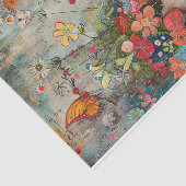 BOHO BLOEMENMEISJE DECOUPAGE TISSUEPAPIER (Detail)