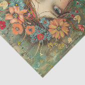 BOHO BLOEMENMEISJE DECOUPAGE TISSUEPAPIER (Detail)