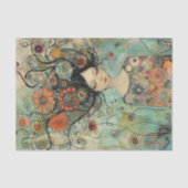 BOHO BLOEMENMEISJE DECOUPAGE TISSUEPAPIER (Voorkant)