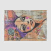 BOHO BLOEMENMEISJE DECOUPAGE TISSUEPAPIER (Voorkant)