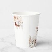 Boho bloemenpampagras bruiloft papieren bekers (Rechts)