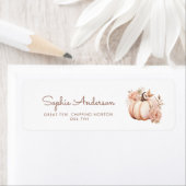 Boho Bloemenpompoen Etiket (Insitu)