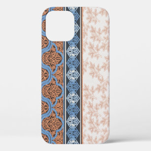 Boho bloemenstrepen: etnisch naadloos Collectie iPhone 12 Hoesje