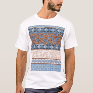Boho bloemenstrepen: etnisch naadloos Collectie T-shirt
