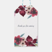 Boho bloementuin bruiloftsborrel cadeaulabel (Achterkant)