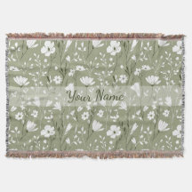Boho bloemenweelde wilde bloemen saliegroen gepers