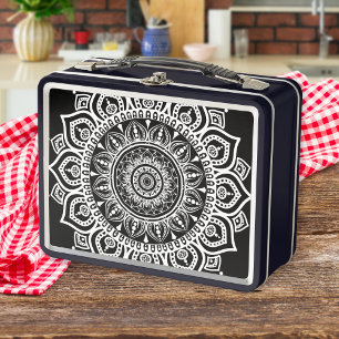Boho bloemenwit mandala patroon