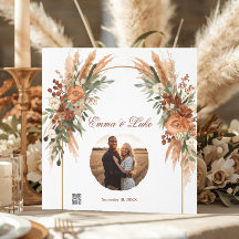 Boho bloemig huwelijksgastenboek met aangepaste fo