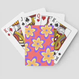 Boho Bloemig Kleurrijk Patroon Pokerkaarten