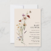 Boho bloemige babyshower uitnodiging (Voorkant)