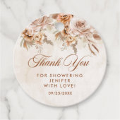 Boho bloemige bruidsbruiloft bedankjes labels (Voorkant)