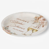 Boho bloemige bruidsfeest papieren bordje (Gekanteld)