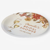 Boho bloemige bruidsuitnodiging papieren bordje (Gekanteld)